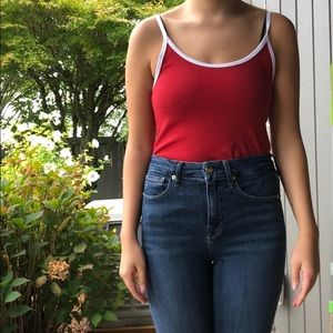 red tank top